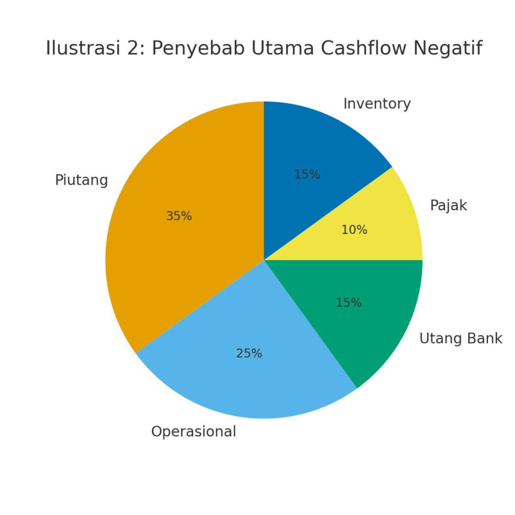 Ilustrasi Penyebab Utama Cashflow Negatif